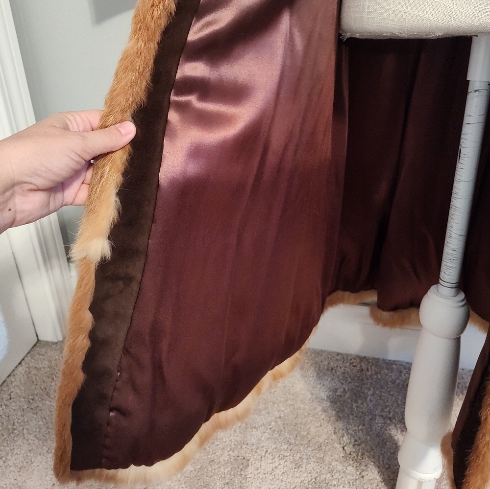 Vintage GUC Jacques St. Laurent Authentic Calf Length Fur Trench Overcoat, Small - Picture 13 of 15